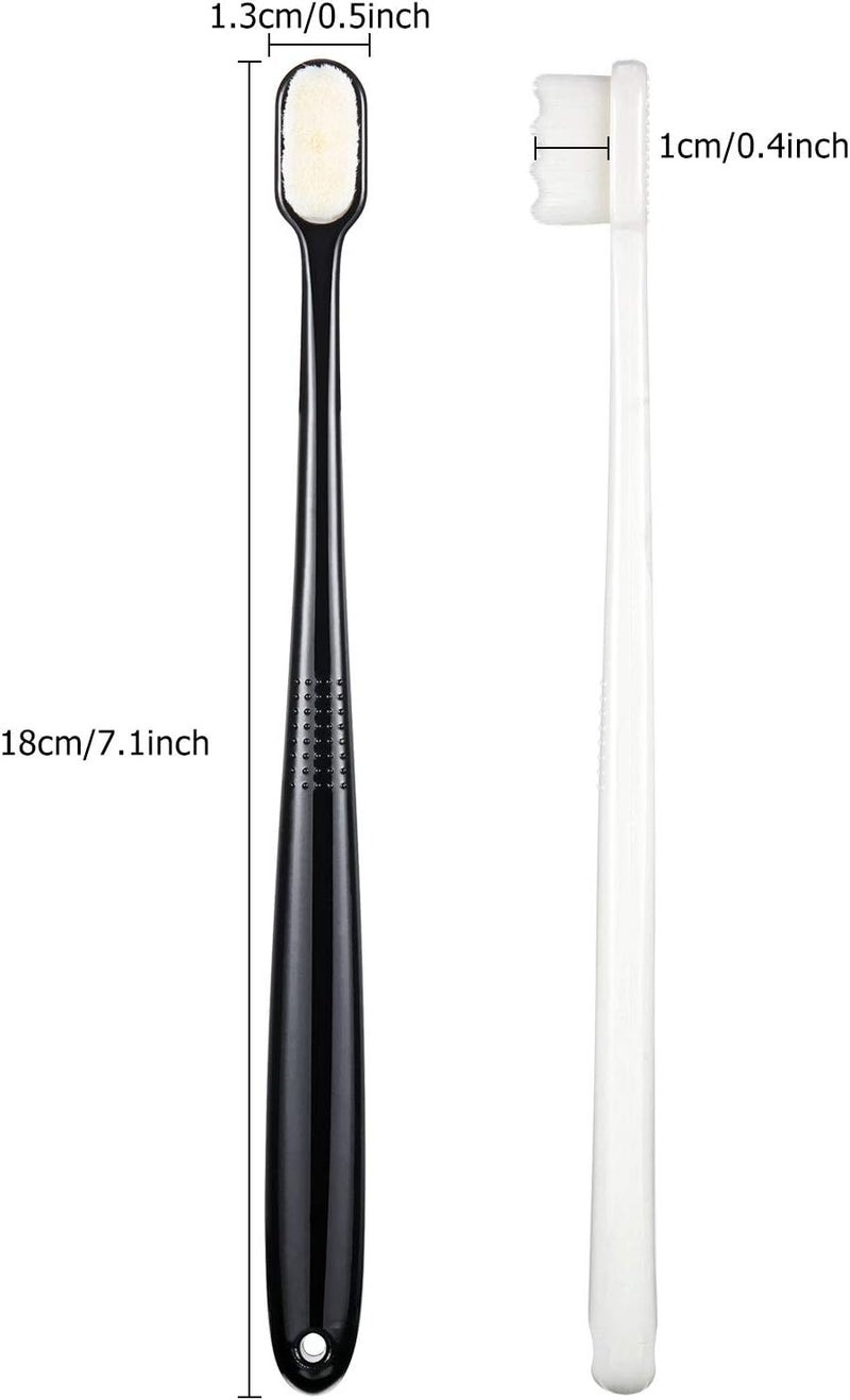 Boao 4 Pcs Soft Bristle Toothbrush Nano Toothbrush Soft Brush Manual Brush with 20000 Bristles for Sensitive Teeth and Gum Adult - Image 2