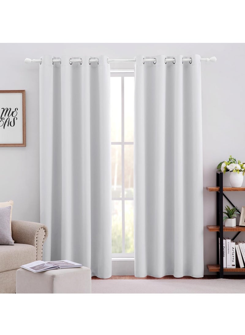 KYD 1 Panel Blackout Curtains,Darkening Curtains Decorative Thread Foil Blackout Curtains, Thermal Insulated Room Darkening Curtains for Bedroom Living Room 214x132 cm  - Image 1