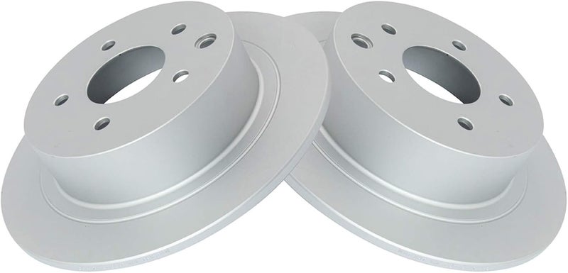 TRQ Rear Brake Rotor Set G Coated Solid Compatible with 2002-2024 Nissan Altima 2011-2017 Juke 2004-2008 Maxima 2007-2019 Sentra - Image 3