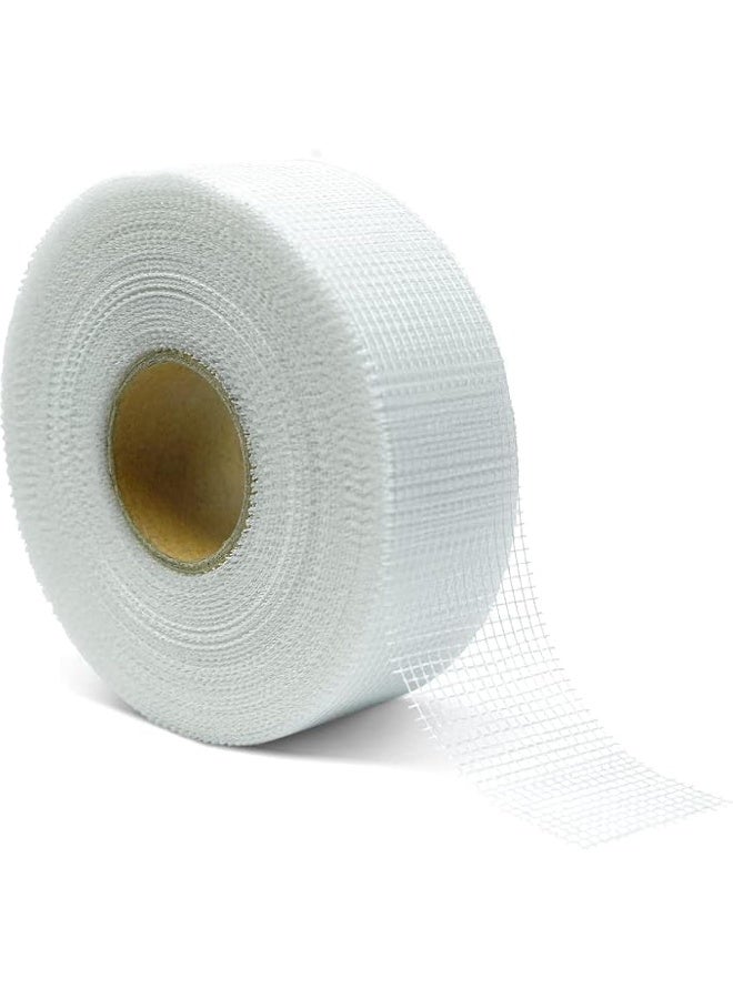 Biella 50Mm X 90Mtr Long Plasterboard Mesh Joint Scrim Drywall Fibre Glass Self Adhesive Wall Hole Or Crack Repair Gypsum Board Joint Tape - Image 1