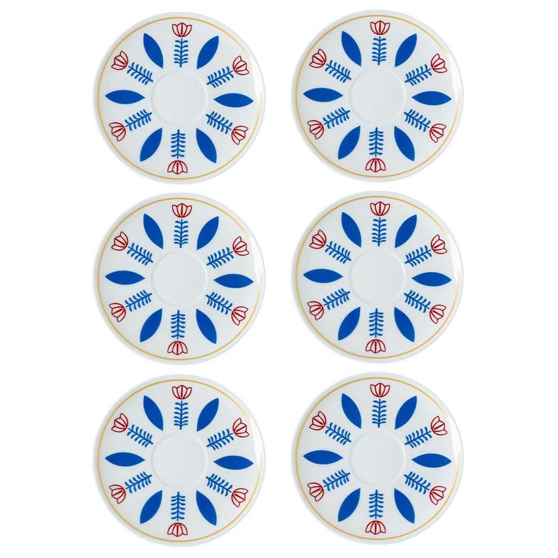 Arabic Coffee Cups Saucer Set, TraditionalCeramic Tea Cup Plates with Elegant MiddleEastern Pattern, Turkish Coffee Cup Holder,Colorful Drinkware Set for Arabic Coffee, Tea,Espresso, Home Kitchen Table Decor  Gift - Image 4