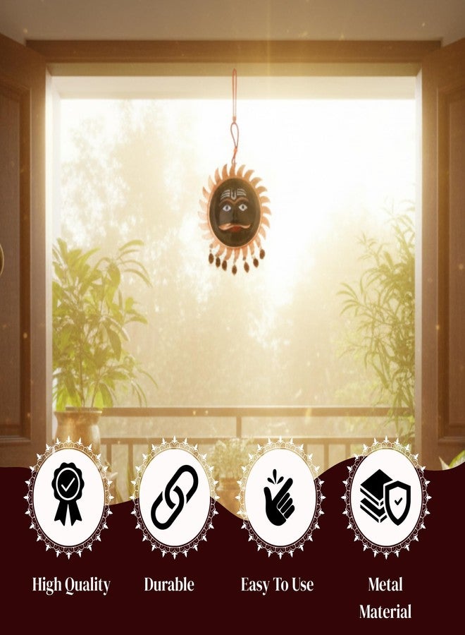 Yoshiva Home Vastu Sun Wall Hanging Vastu Talisman for Home, Office for Good Luck Charm | Brass Surya Narayana Vastu Dosh Nivaran Yantra, Evil Eye Protection, Positive Energy (Size: 5 Inch) - Image 2