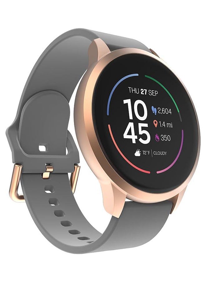 iTouch New Sport 4 Series Smartwatch Rosegold Case Grey Silicone Strap  - Image 1