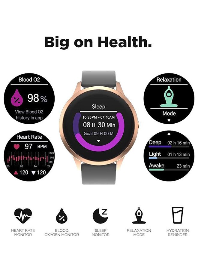 iTouch New Sport 4 Series Smartwatch Rosegold Case Grey Silicone Strap  - Image 3