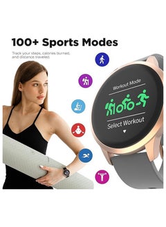 iTouch New Sport 4 Series Smartwatch Rosegold Case Grey Silicone Strap  - Image 4