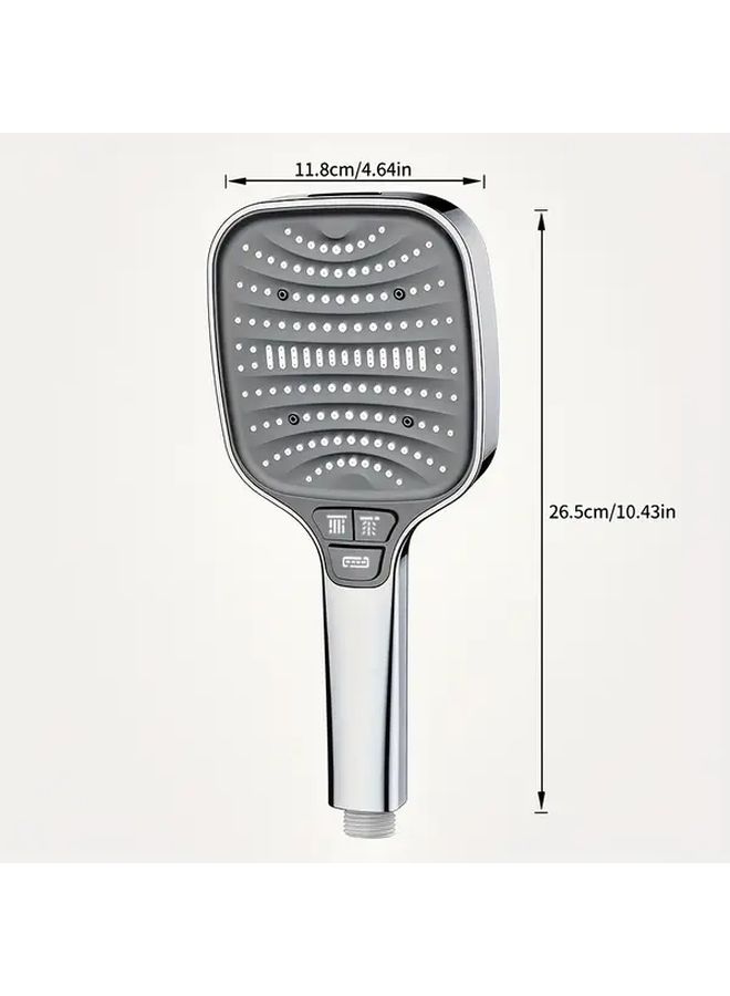 Dark Grey 8 Spray Modes High Flow Rainfall Shower Head - Image 3