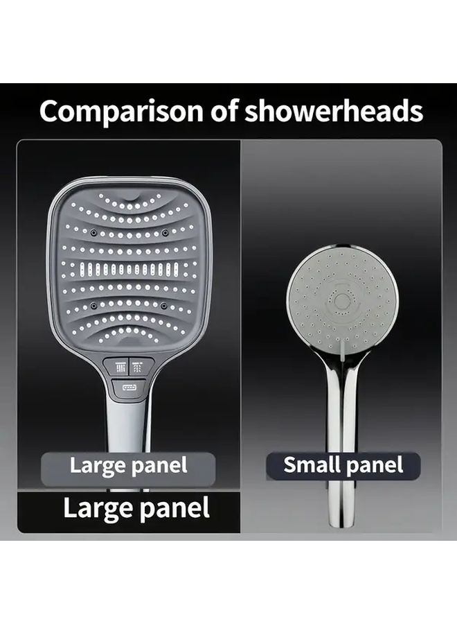 Dark Grey 8 Spray Modes High Flow Rainfall Shower Head - Image 5