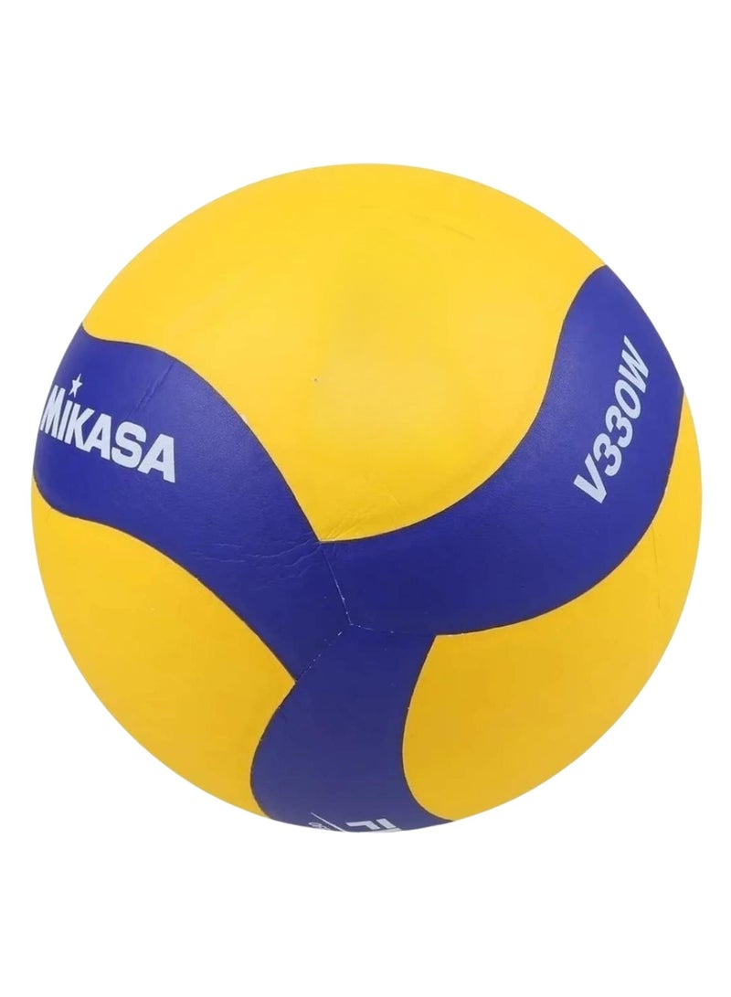 ميكاسا كرة طائرة مقاس 5 | قبضة عالية، جلد صناعي ميكروفايبر | تصميم مكون من 18 لوحة، بناء هوائي لتحسين الرؤية - Image 1