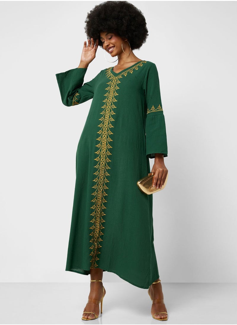 Khizana - V Neck Dress - Image 1