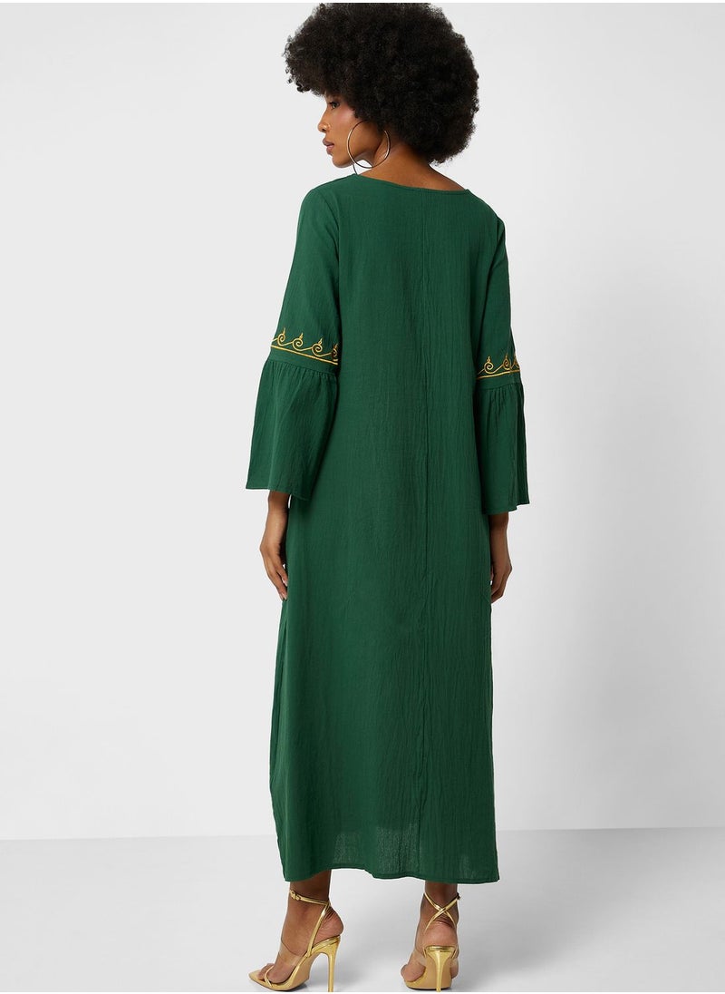 Khizana - V Neck Dress - Image 1