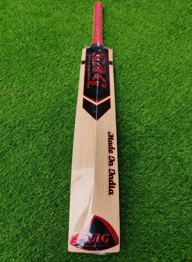 SAG Edition English Willow Cricket Bat Short Handle 5 Size, Full Cane Handle with Bat Cover Play for Leather Ball - Image 3