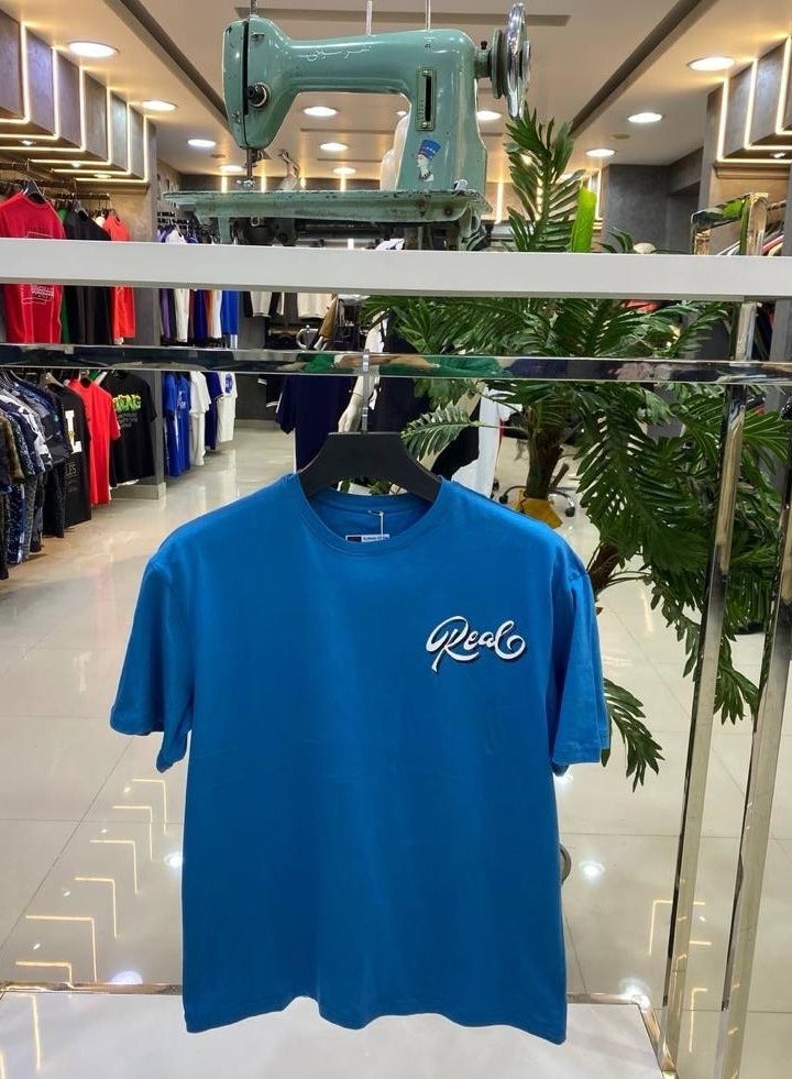 BLUE MAX COTTON Men's Round T-shirt printed  - Image 1