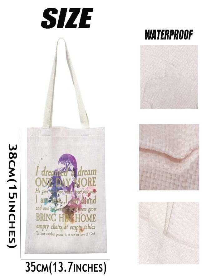 MEIKIUP Les Aesthetic Mis Quote Musical Canvas Tote Bag Musical Theater Fans Gift I Dreamed a Dream Tote Bag (l dreamed tote bag) - Image 4