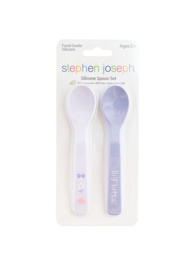 ستيفن جوزيف مجموعة ملاعق سيليكون للأطفال من ستيفن جوزيف، ملاعق تغذية للمرحلة الأولى للرضع، مجموعة ملاعق تشجع على التغذية الذاتية، ملاعق تغذية للأطفال الصغار، تصميم فيل - Image 3