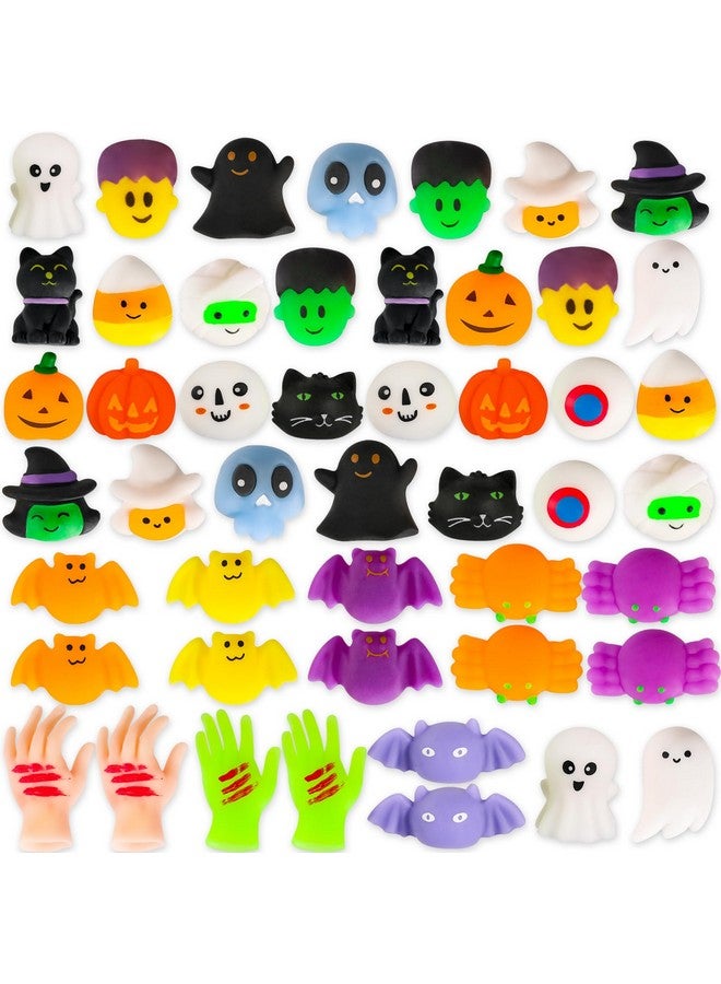 MGparty 48Pcs Halloween Squishies Toys For Kids Halloween Party Favors Halloween Goodie Bag Fillers Prizes Halloween Decorations Stress Relief Favor Toys For Kids - Image 1