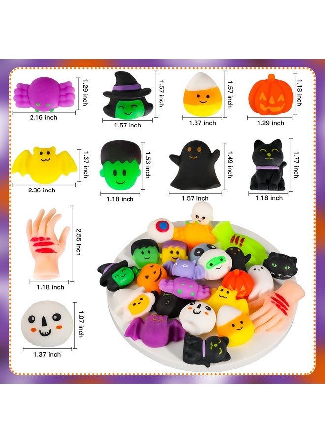 MGparty 48Pcs Halloween Squishies Toys For Kids Halloween Party Favors Halloween Goodie Bag Fillers Prizes Halloween Decorations Stress Relief Favor Toys For Kids - Image 4