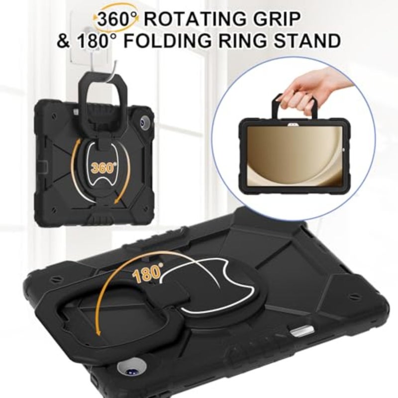 Compatible with Samsung Galaxy Tab A9/A11 8.7" Protective kids Tablet Case سامسونج جالاكسي تاب A11 Tablet Case, Heavy Duty Shockproof Protective Tablet Case/360 Rotating Folding Stand/Pencil Holder - Image 2