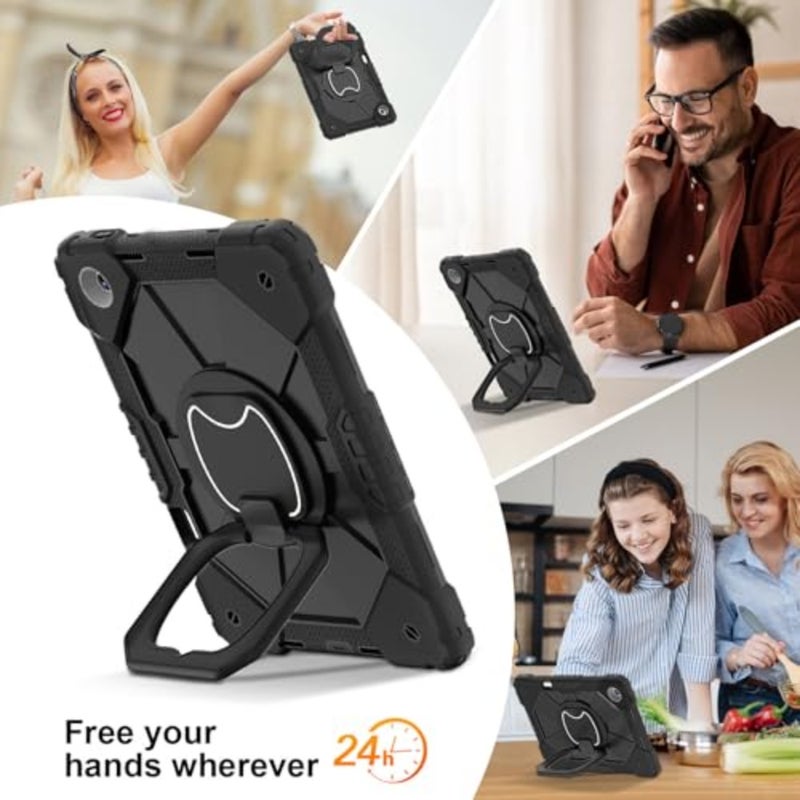 Compatible with Samsung Galaxy Tab A9/A11 8.7" Protective kids Tablet Case سامسونج جالاكسي تاب A11 Tablet Case, Heavy Duty Shockproof Protective Tablet Case/360 Rotating Folding Stand/Pencil Holder - Image 3