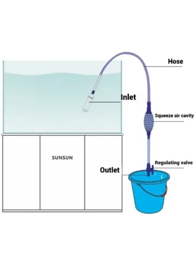 Yee Aquarium Water Changing Suction Pipe | 2.6M Siphon Hose with Adjustable Flow Valve | Easy Water Change & Gravel Cleaning for Freshwater & Saltwater Fish Tanks (YPJ-266) - Image 4