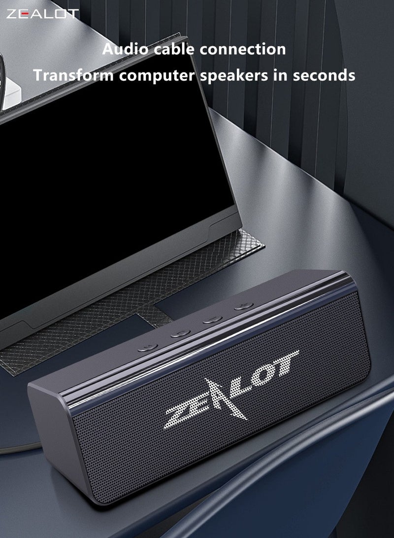 Zealot ZEALOT S31 10W Bluetooth Speakers, Outdoor Portable Subwoofer Speaker,  1800mAh Battery 8 Hours Playtime Loud Stereo Booming Bass, For TV/ Mobile Phone/ Tablet  - Image 3