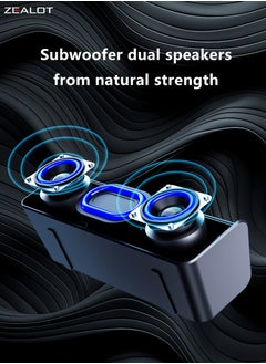 Zealot ZEALOT S31 10W Bluetooth Speakers, Outdoor Portable Subwoofer Speaker,  1800mAh Battery 8 Hours Playtime Loud Stereo Booming Bass, For TV/ Mobile Phone/ Tablet  - Image 5