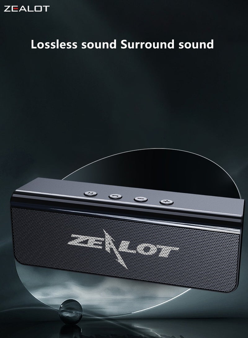Zealot ZEALOT S31 10W Bluetooth Speakers, Outdoor Portable Subwoofer Speaker,  1800mAh Battery 8 Hours Playtime Loud Stereo Booming Bass, For TV/ Mobile Phone/ Tablet  - Image 4