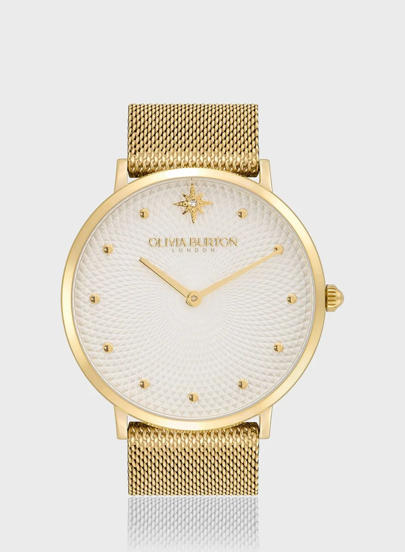 OLIVIA BURTON Ultra Slim Mesh Strap Analog Watch