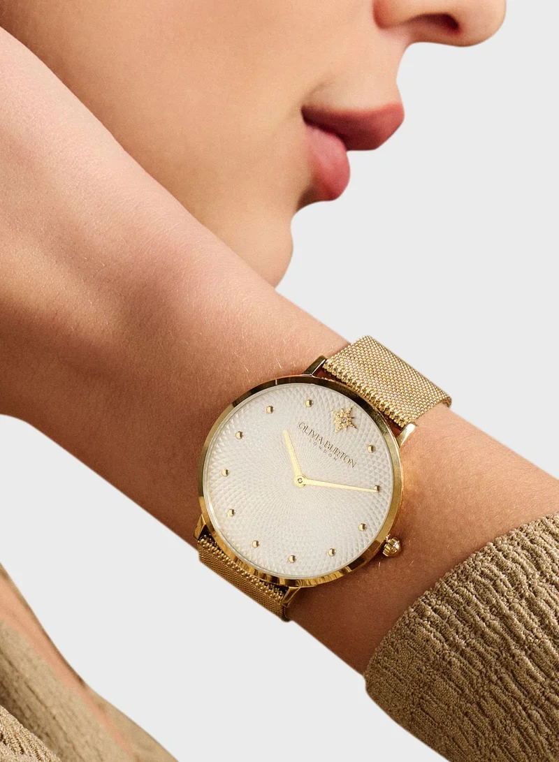 OLIVIA BURTON Ultra Slim Mesh Strap Analog Watch