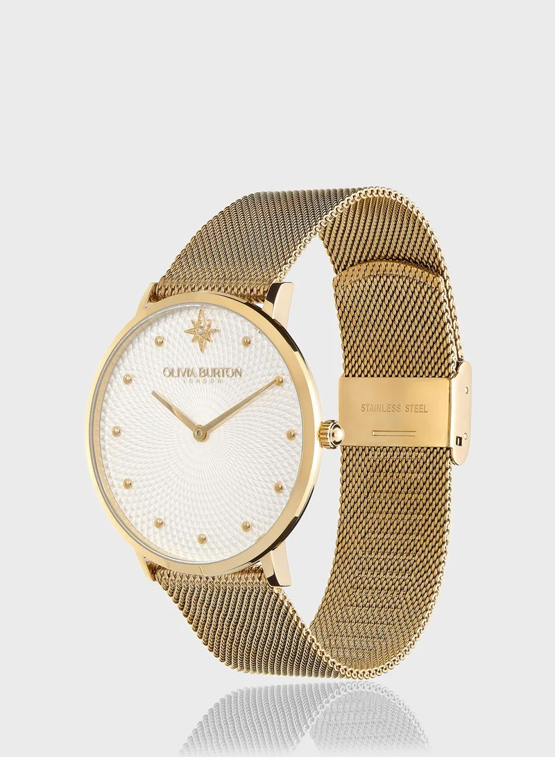 OLIVIA BURTON Ultra Slim Mesh Strap Analog Watch