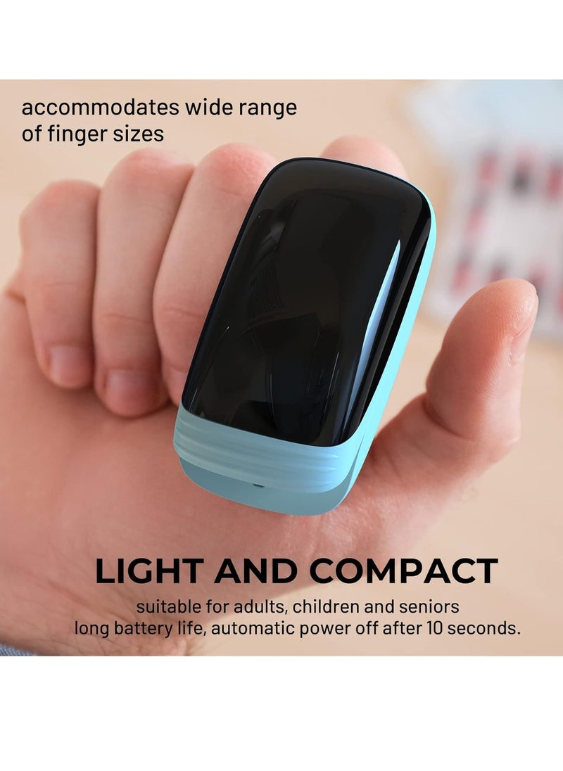 Fingertip Pulse Oximeter, Oxygen Meter Finger Blood Oxygen Saturation with Lanyard Pulse Monitor Rechargeable, Spo2 Reading for Home, Outdoor Sports