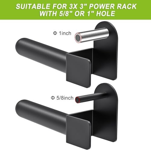 Kipika Weight Plate Holder for 3x3 Power Rack - Heavy Duty Steel Storage Rack for Olympic 2" Weight Plates - Fits 3x3 Power Rack with 1" or 5/8" Hole - Holds up to 300 lbs. per Rack - Set of 2 - Image 2