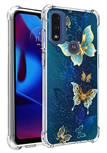 FollmeAir for Moto G Play 2023 CaseMoto G Power 2022 CaseSlim Flexible TPU for Girls Women Airbag Bumper Shock Absorption Rubber Soft Silicone Case Cover for Motorola Moto G Play 2023 Butterfly - Image 1