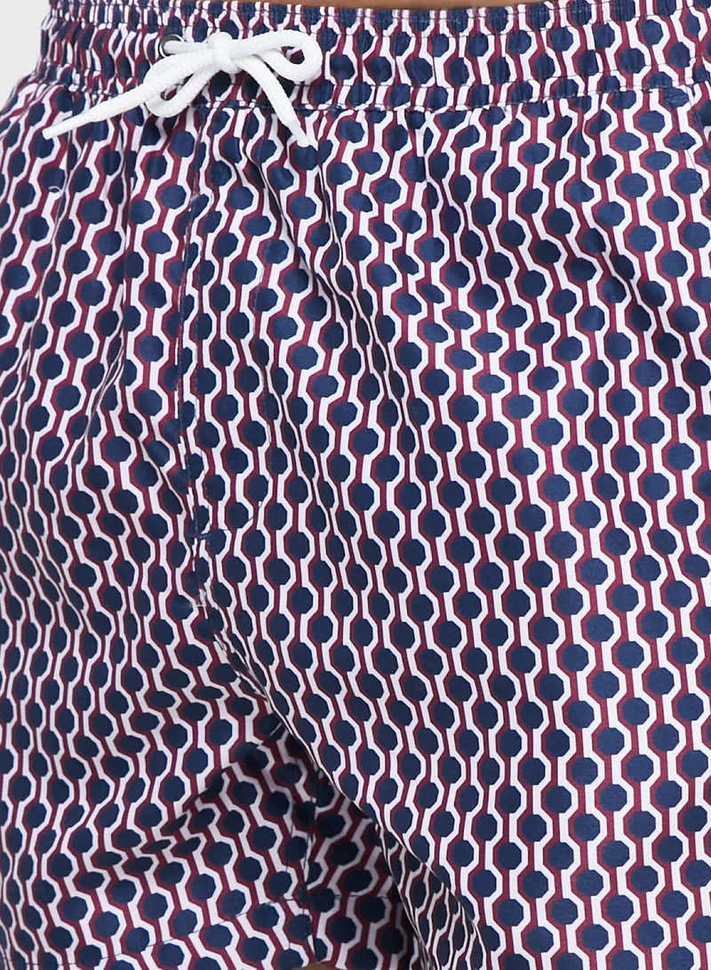 BRAVE SOUL Mens Microfibre Geo Printed Swims