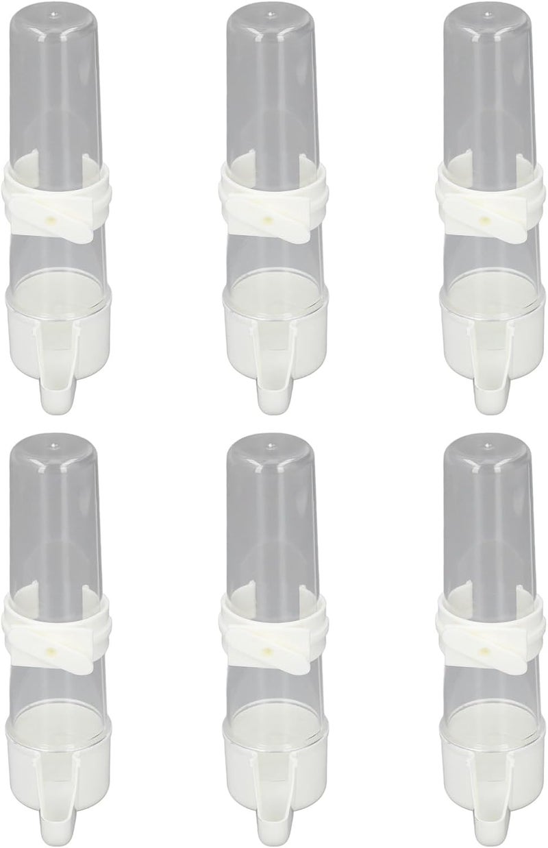 Plastic Birds Water Hanging Feeder Professional Automatic Spill Proof Dispenser for Pets Health Growth 6pcs (150ml) - Image 1
