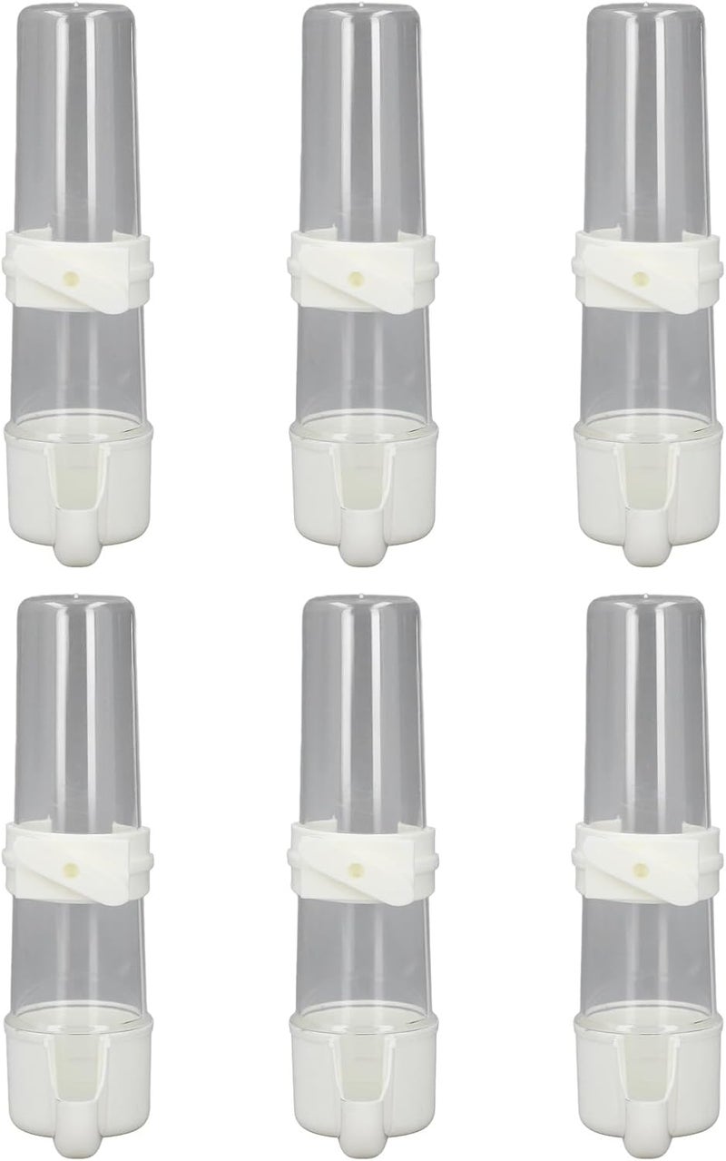 Plastic Birds Water Hanging Feeder Professional Automatic Spill Proof Dispenser for Pets Health Growth 6pcs (150ml) - Image 3