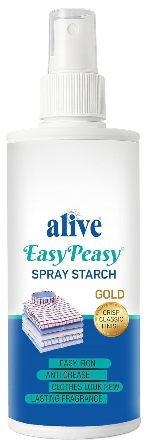 Easy Peasy Alive EASY PEASY SPRAY STARCH | Smooth, Crisp Classic Finish with Long Lasting Class Fragrance | (Soft Breeze) - Image 1