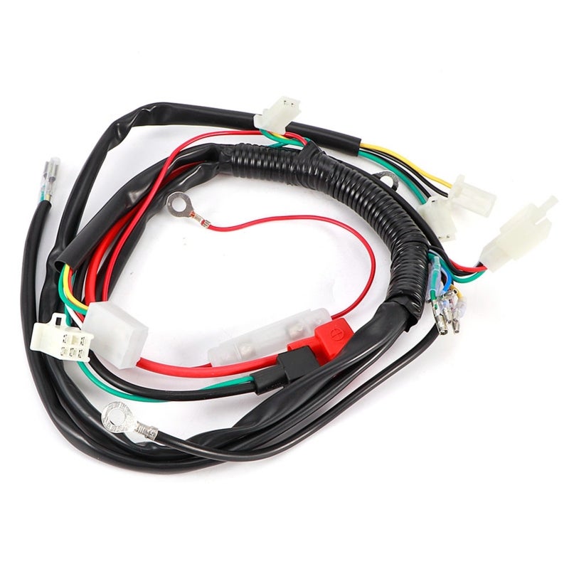 Electric Engine Start Wiring Loom Harness - Universal Fit For 47cc To 125cc Engines, CDI Starter Motor Battery Connection For Pit Bike Motorcycle ATV Quad - Image 2