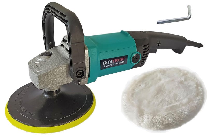 Inditrust Electric Car Polisher Machine, 1500W, 7-inch, Variable Speed Control, 6-Months Warranty Copper Winding, with Buffing Pad - Image 5