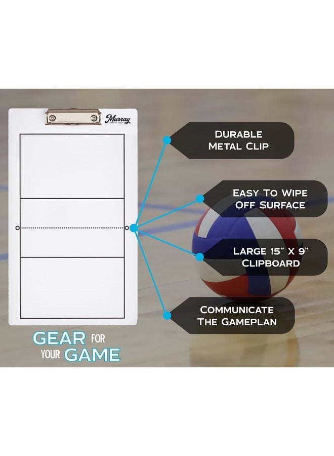 Murray Sporting Goods Dry-Erase Double Sided Volleyball Coaches Clipboard - Image 2