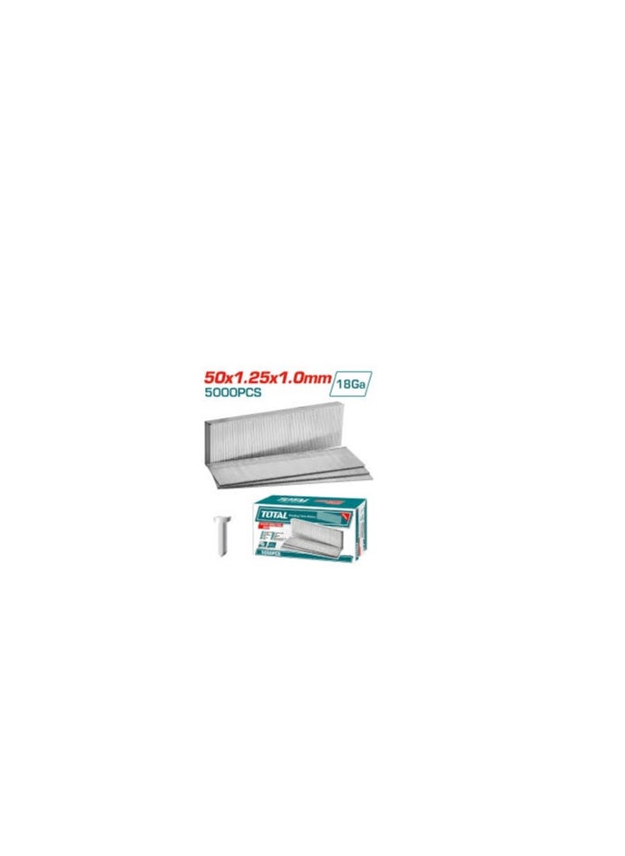 TOTAL - Total Heavy Duty 18GA  Brad Nails 50mm | 5000pcs Color Box | Crown Staples Combo Kit GA18 1.25x1.0mm for Staple Guns - Image 1