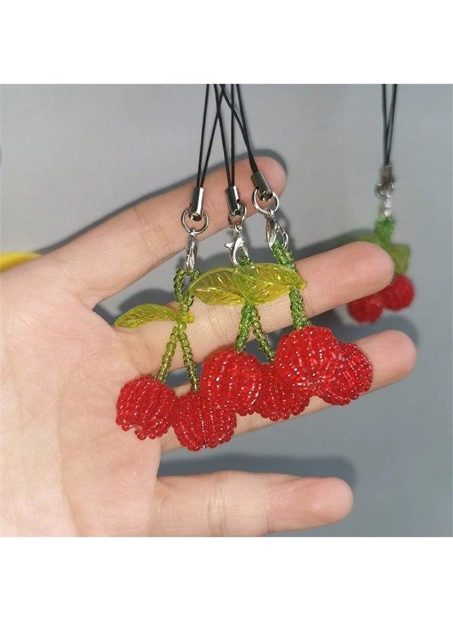 HY Cute Beaded Phone Charms Phone Charm Cute Cell Strap Charms Bead for String Accessories Beaded Wrist Lanyard Mobile Wristlet Chain Aesthetic Kawaii Bag Keychain Camera Pendants Decor  - Image 5