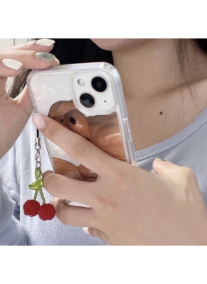 HY Cute Beaded Phone Charms Phone Charm Cute Cell Strap Charms Bead for String Accessories Beaded Wrist Lanyard Mobile Wristlet Chain Aesthetic Kawaii Bag Keychain Camera Pendants Decor  - Image 3