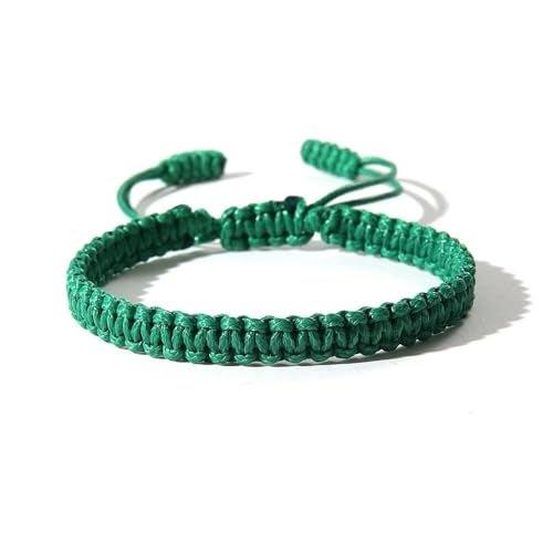 BLUE DROP Boho Surfer Bracelets Handmade Knitted String Rope Braided Adjustable Summer Friendship Yoga Kabbalah Protection Lucky Friendship Bracelets For Couple Women Men Waterproof Beach Jewelry - Green - Image 5