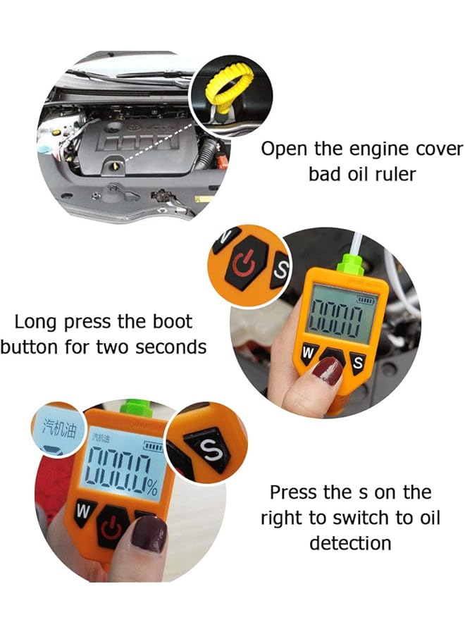 Eacam Engine Oil Tester For Auto Check Oil Quality Detector With Led Display Gas Analyzer Car Testing Tools - Image 2