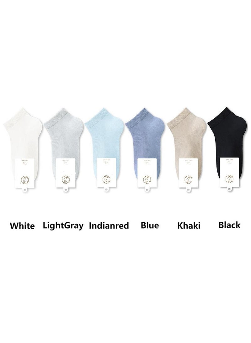 6 Pairs Per Set Summer Women's Thin Socks Casual Boat Socks  - Image 1