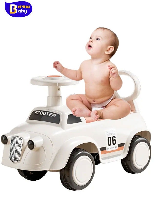 Berma Baby Ride On Push Car for Toddlers, Ages 19+ Months, Ride Racer, Sit to Stand Toddler Ride On Toy, Kids Ride On Car with Music Steering, Horn & Under Seat Storage, Ride On Toy for Boys Girls - Image 1