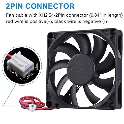 GDSTIME 8cm 80mm X 80mm X 15mm 12v Brushless Dc Cooling Fan - Image 3