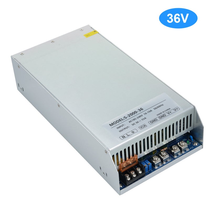 Surge Protection 24V 83A 2000W LED Switch Power Supply - Dual Fan Cooling Wide Compatibility for Smart Devices - Image 1