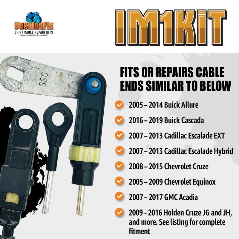 BushingFix.com BushingFix IM1KIT1 - Transmission Shift Cable Bushing Repair Kit - Automatic Transmission Linkage Repair Kit, Transmission Repair Kit, Shifter Cable Bushing Fix, Shift Linkage Bushing Replacement - Image 4