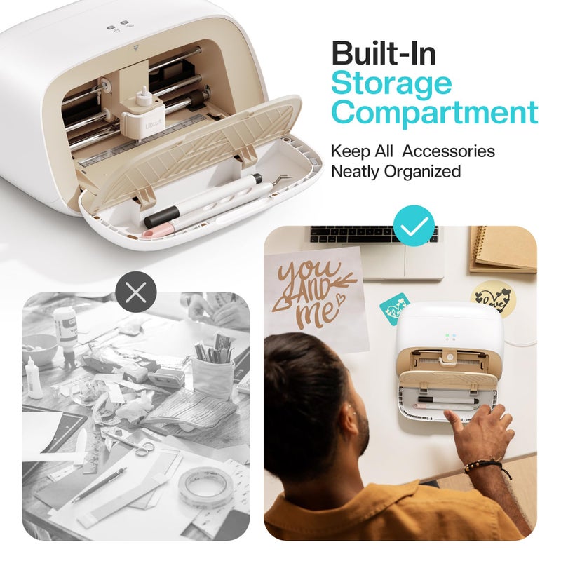 Likcut Vinyl Cutter Machine S501 - Smart Compact Sticker Maker for Vinyl & Paper Crafts, Portable Plotter DIY Cutting Machine for Sticker Joy Craft & Party Supplies, Gifts for Crafters - Image 4
